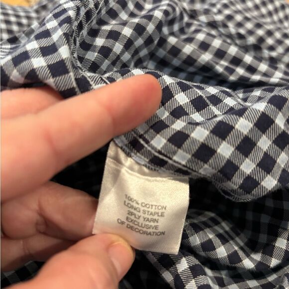 Men’sTailorbyrd Navy Gingham Button down shirt size XL - Picture 6 of 6